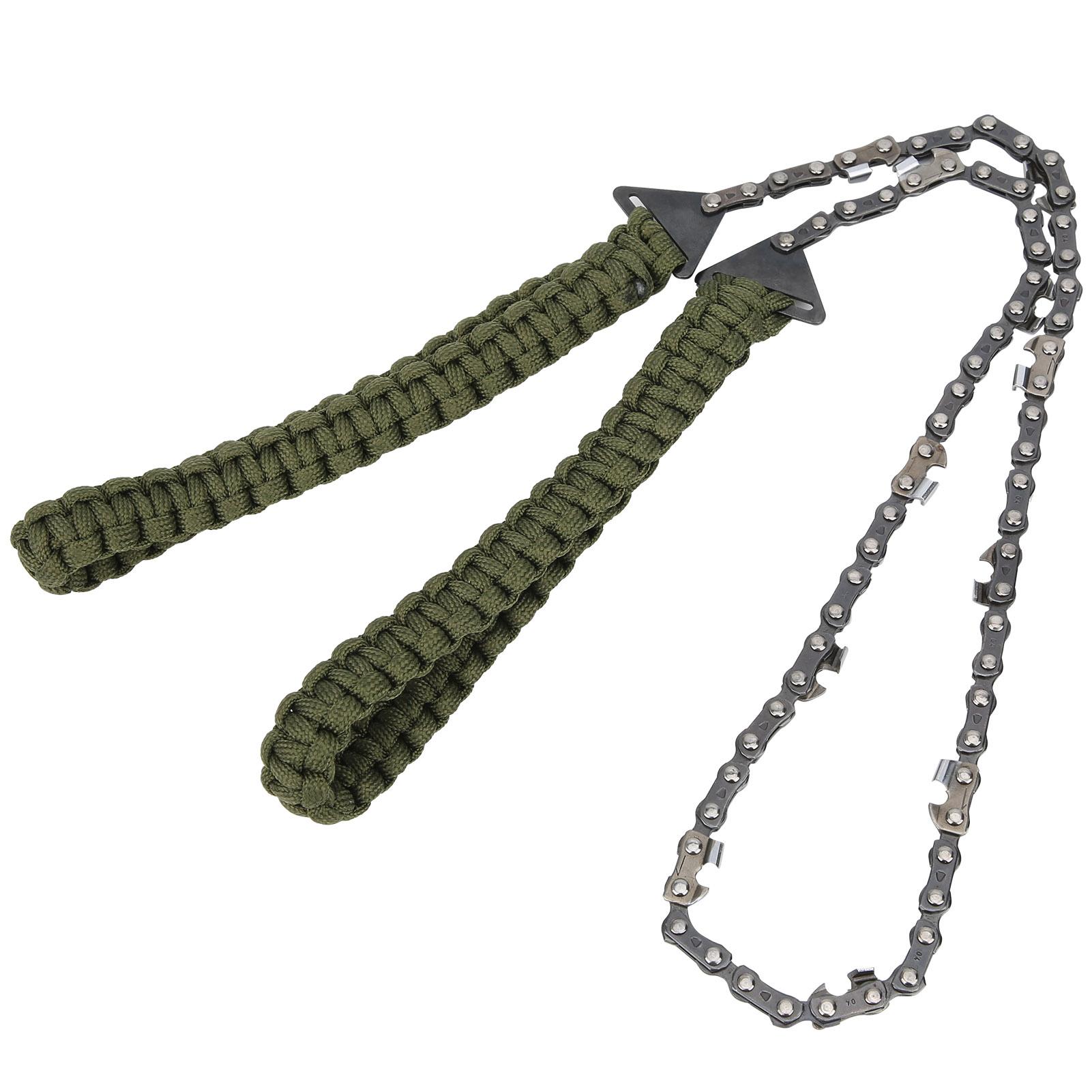 11 Teeth Chain Saw Outdoor Survival Stainless Steel Wire Pocket Chainsaw with Paracord Emergency Tool OD Green
11 Teeth Chain Saw Outdoor Survival Stainless Steel Wire Pocket Chainsaw with Paracord Emergency Tool OD Green