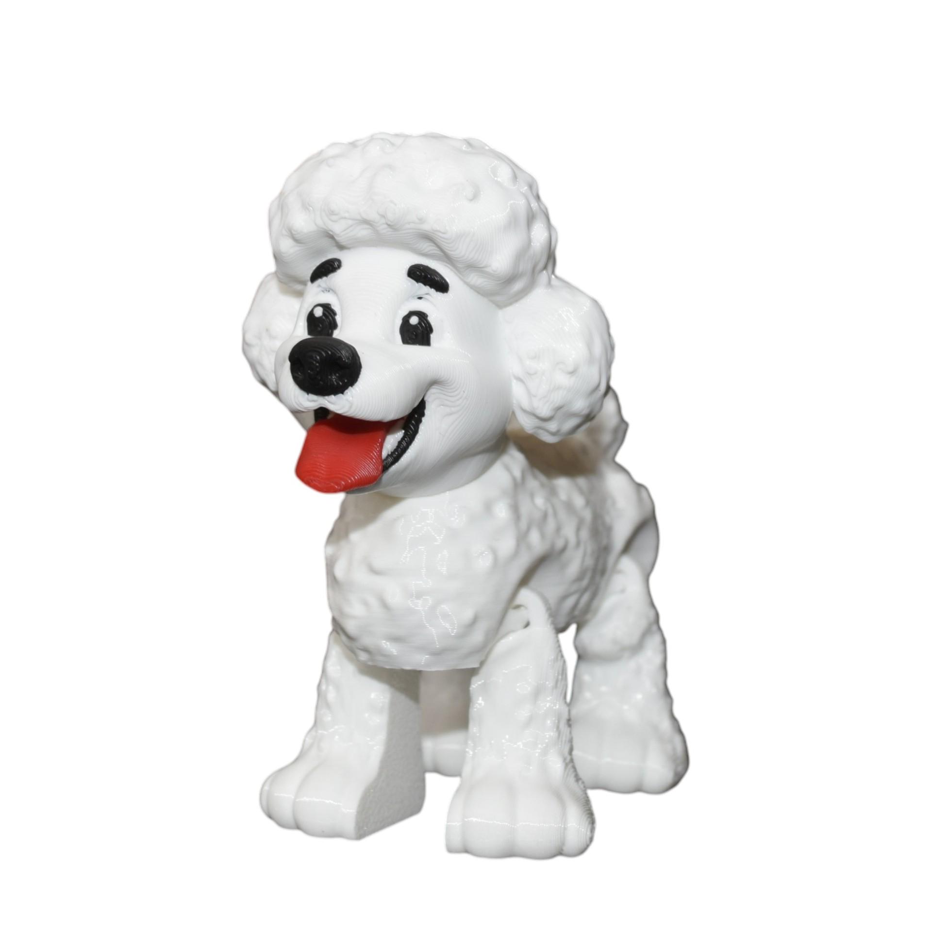 3D Printed Cartoon Poodle Toy - Cute Desktop Ornament and Creative Decoration Craft White
3D Printed Cartoon Poodle Toy - Cute Desktop Ornament and Creative Decoration Craft White