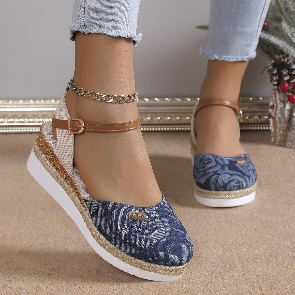 Женские сандалии на танкетке, новая летняя обувь высокого качества для женщин, женские сандалии на платформе с круглой головкой, большие размеры Sandalias Mujer 43
Женские сандалии на танкетке, новая летняя обувь высокого качества для женщин, женские сандалии на платформе с круглой головкой, большие размеры Sandalias Mujer 43