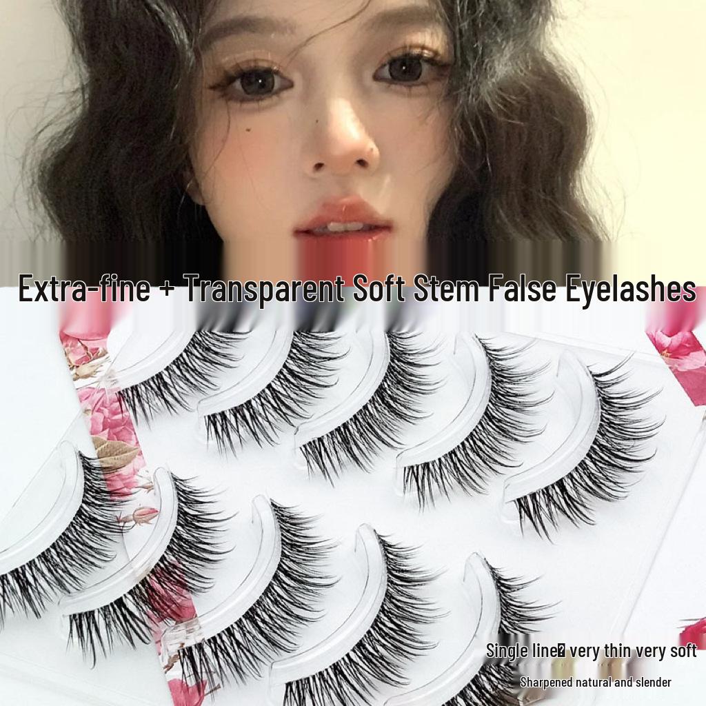DFY49 Self-Adhesive Transparent Soft Stem Eyelashes - Fairy Long Fish Tail Devil Style, Natural Comic Look, 5 Pairs
DFY49 Self-Adhesive Transparent Soft Stem Eyelashes - Fairy Long Fish Tail Devil Style, Natural Comic Look, 5 Pairs