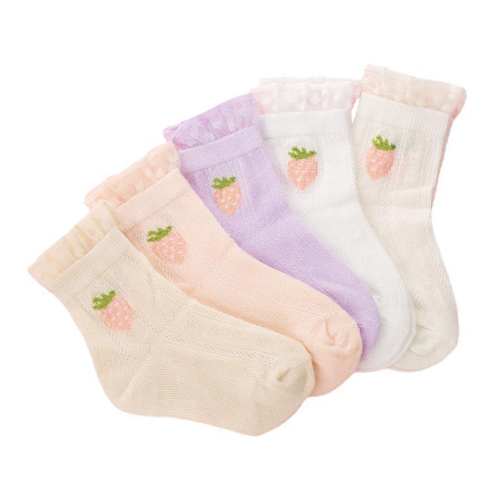 5 Pairs Girls Breathable Mesh Socks Cartoon Strawberry Mesh Cute Cotton Sports Short Socks Pure M(for 4-6.5kg)
5 Pairs Girls Breathable Mesh Socks Cartoon Strawberry Mesh Cute Cotton Sports Short Socks Pure M(for 4-6.5kg)