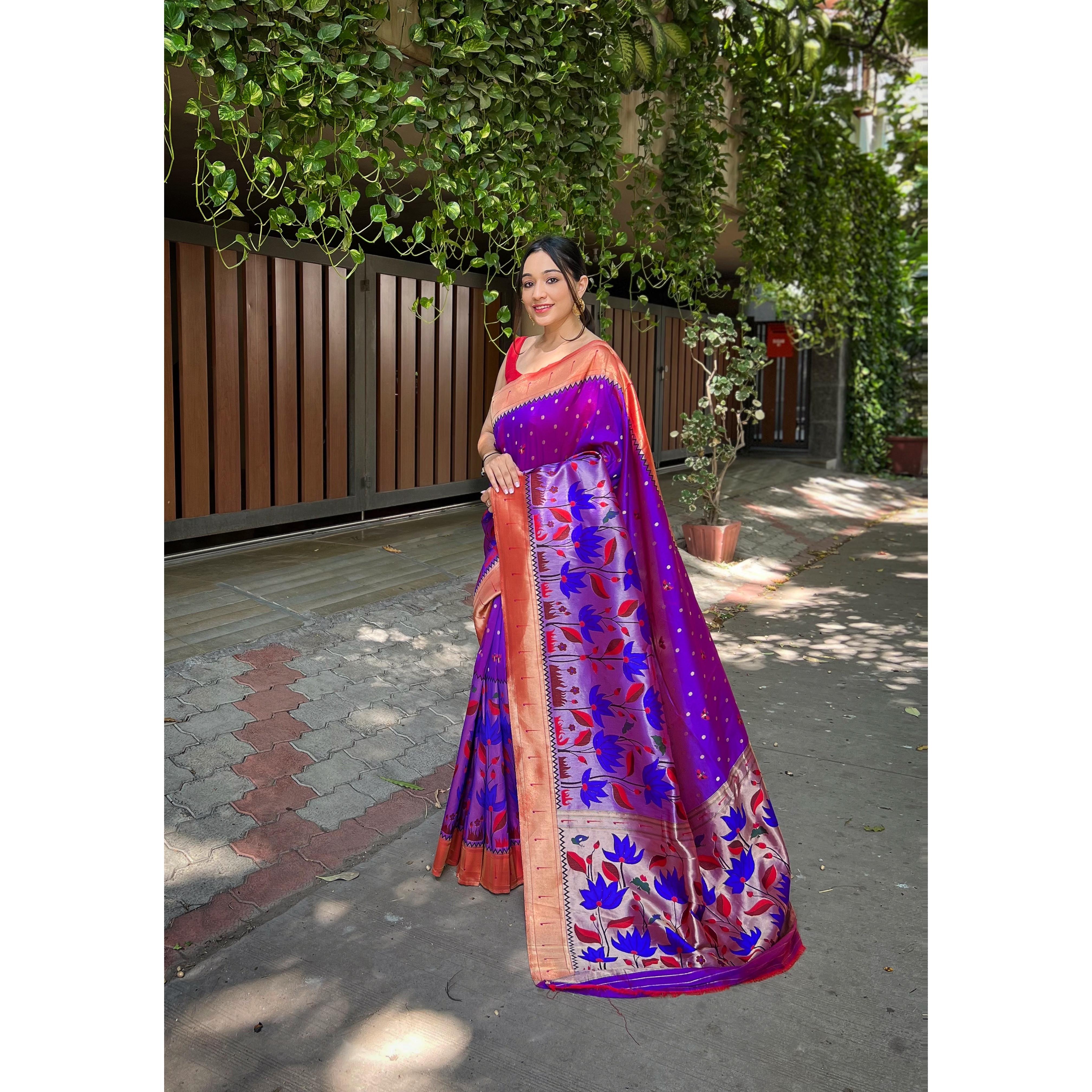 Женское мягкое шелковое сари Banarasi kanjivaram Paithani с богатым паллу и несшитой блузкой
Женское мягкое шелковое сари Banarasi kanjivaram Paithani с богатым паллу и несшитой блузкой