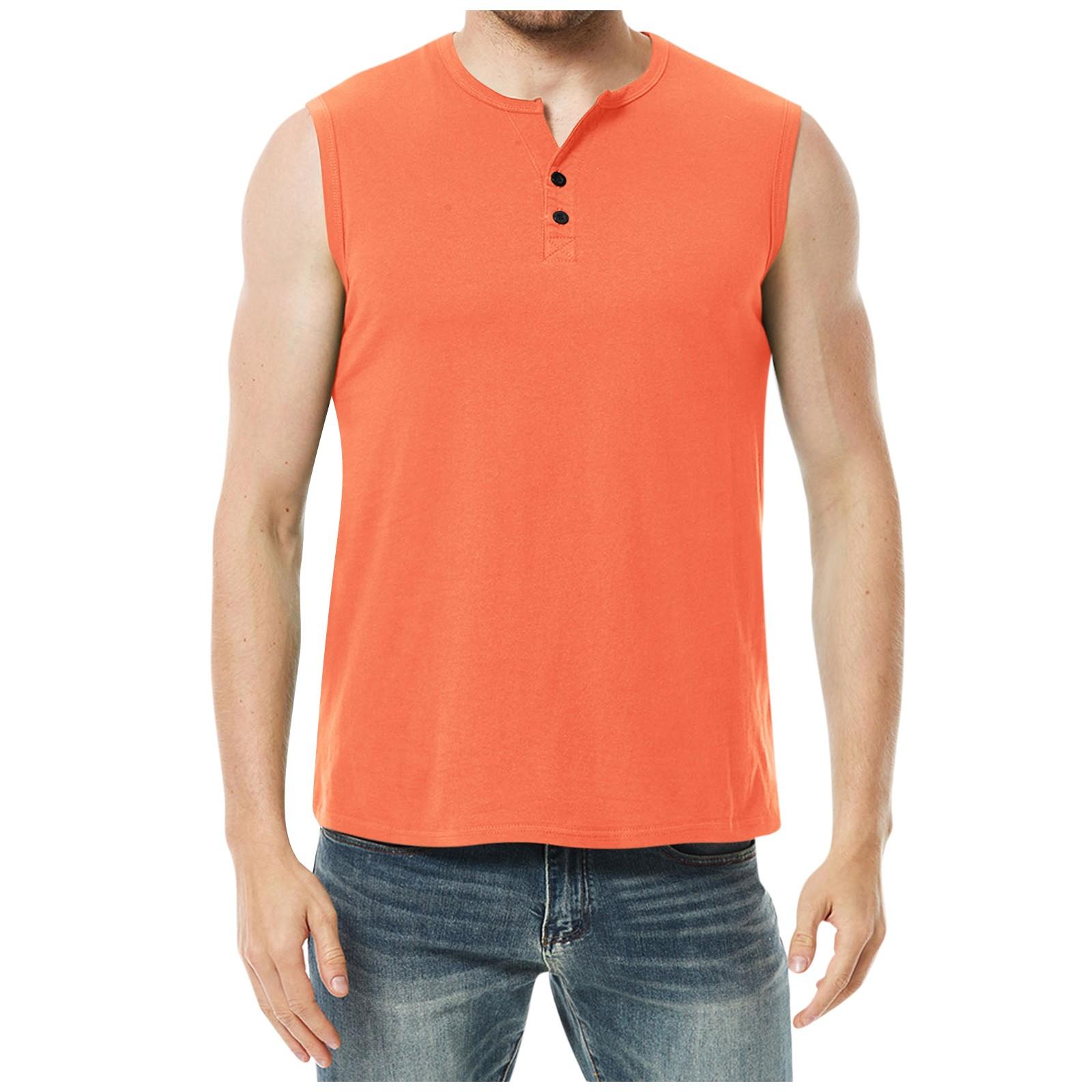 Мужская футболка без рукавов Повседневная спортивная базовая легкая футболка с короткими рукавами Майка XL оранжевый
Мужская футболка без рукавов Повседневная спортивная базовая легкая футболка с короткими рукавами Майка XL оранжевый