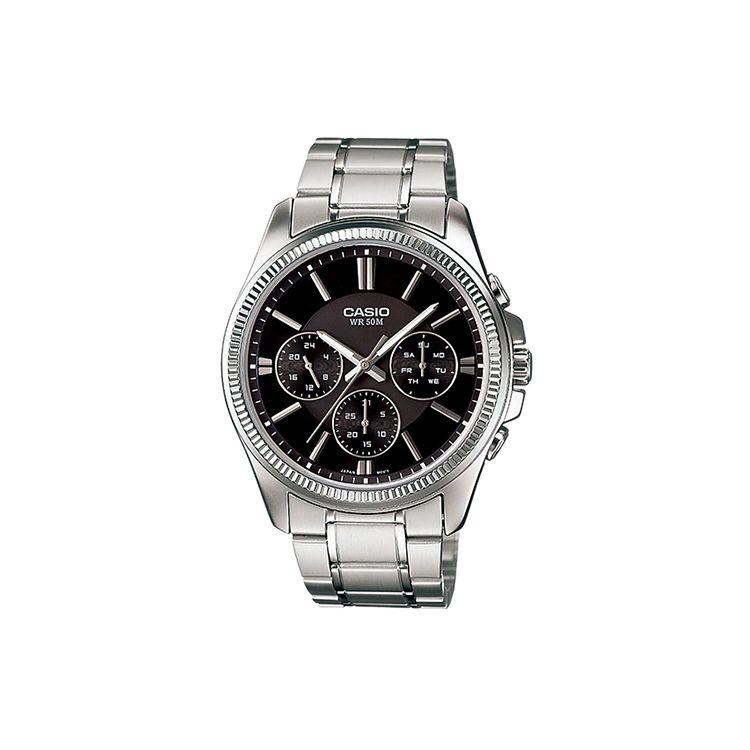 Casio Standard Enticer Series Minimalist Fashion Business Three Subdials Six Eyes Quartz Movement Stainless Steel Strap Men watches MTP-1375D-1AV Single Watch,Black Dial,Random Watch Box
Casio Standard Enticer Series Minimalist Fashion Business Three Subdials Six Eyes Quartz Movement Stainless Steel Strap Men watches MTP-1375D-1AV Single Watch,Black Dial,Random Watch Box