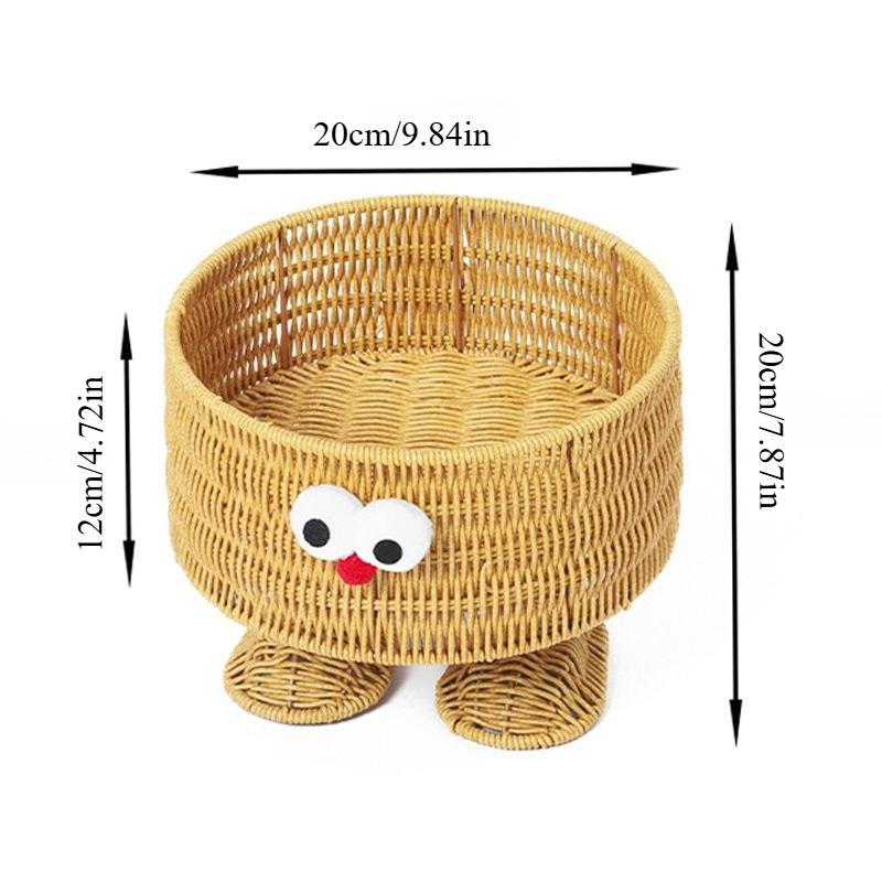Fruit Platter Imitation Rattan Weaving Cute Desktop Weaving Bread Basket Living Room Kitchen Storage Basket Snack Storage Basket
Fruit Platter Imitation Rattan Weaving Cute Desktop Weaving Bread Basket Living Room Kitchen Storage Basket Snack Storage Basket