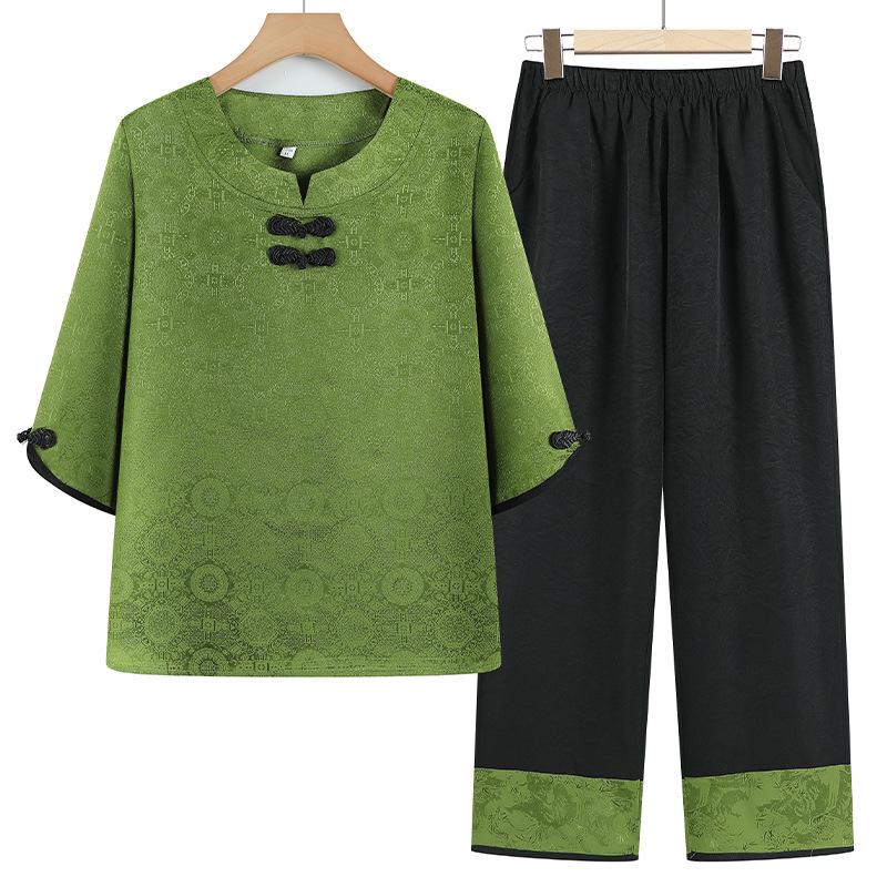 2026 New Summer Two-Piece Outfit for Middle-Aged and Elderly Women - Mid-Sleeve Grandma s Set 4XL (recommended 63-70 kg) зелений
2026 New Summer Two-Piece Outfit for Middle-Aged and Elderly Women - Mid-Sleeve Grandma s Set 4XL (recommended 63-70 kg) зелений