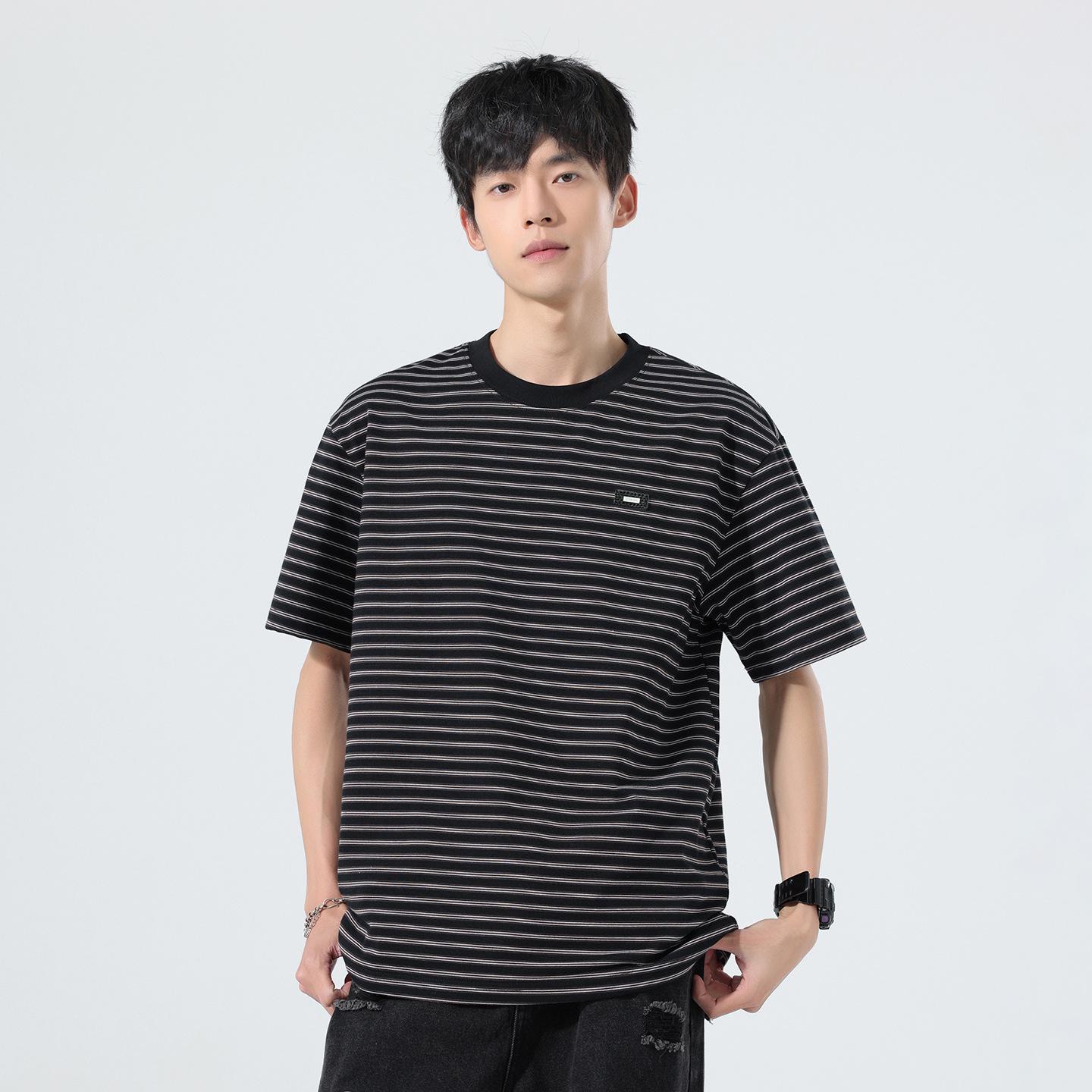 Men s Striped Round Neck Short Sleeve Summer Shirt 2XL чорний
Men s Striped Round Neck Short Sleeve Summer Shirt 2XL чорний
