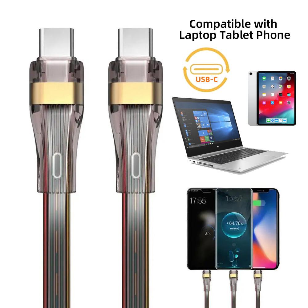 UC-003-FL-1.0M 1m USB-C to USB-C Flat Power Cable USB2.0 65W Fast Charge Laptop Tablet Phone Data Cable
UC-003-FL-1.0M 1m USB-C to USB-C Flat Power Cable USB2.0 65W Fast Charge Laptop Tablet Phone Data Cable