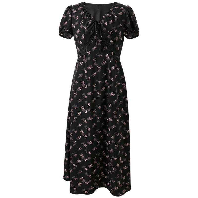 Sancai 2026 Spring French Floral V-neck A-line Long Dress M
Sancai 2026 Spring French Floral V-neck A-line Long Dress M