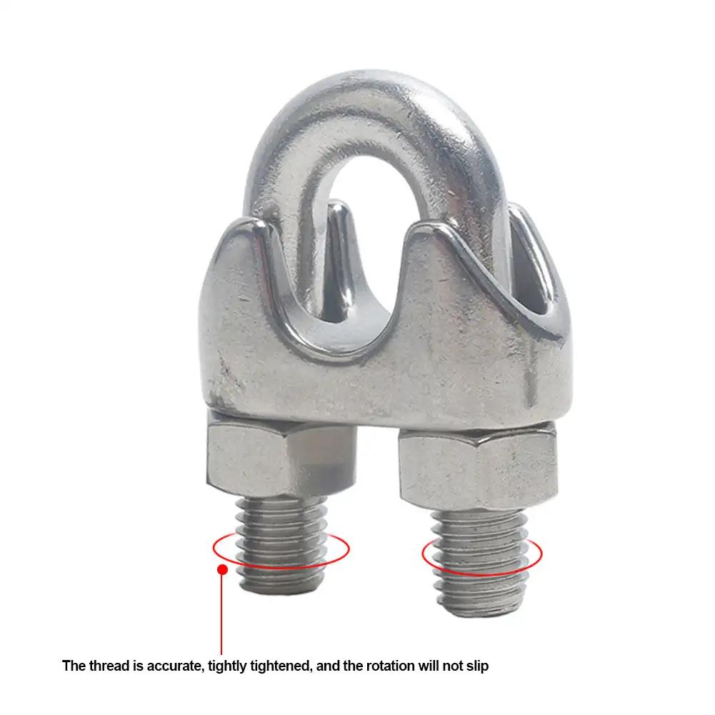 304 Stainless Steel U-type Clamp Wire Clips M2/3/4/5/6/8/10/12/14/16/18mm Rope Clip Bolts Rigging Hardware Clamps Rope Sleeve
304 Stainless Steel U-type Clamp Wire Clips M2/3/4/5/6/8/10/12/14/16/18mm Rope Clip Bolts Rigging Hardware Clamps Rope Sleeve