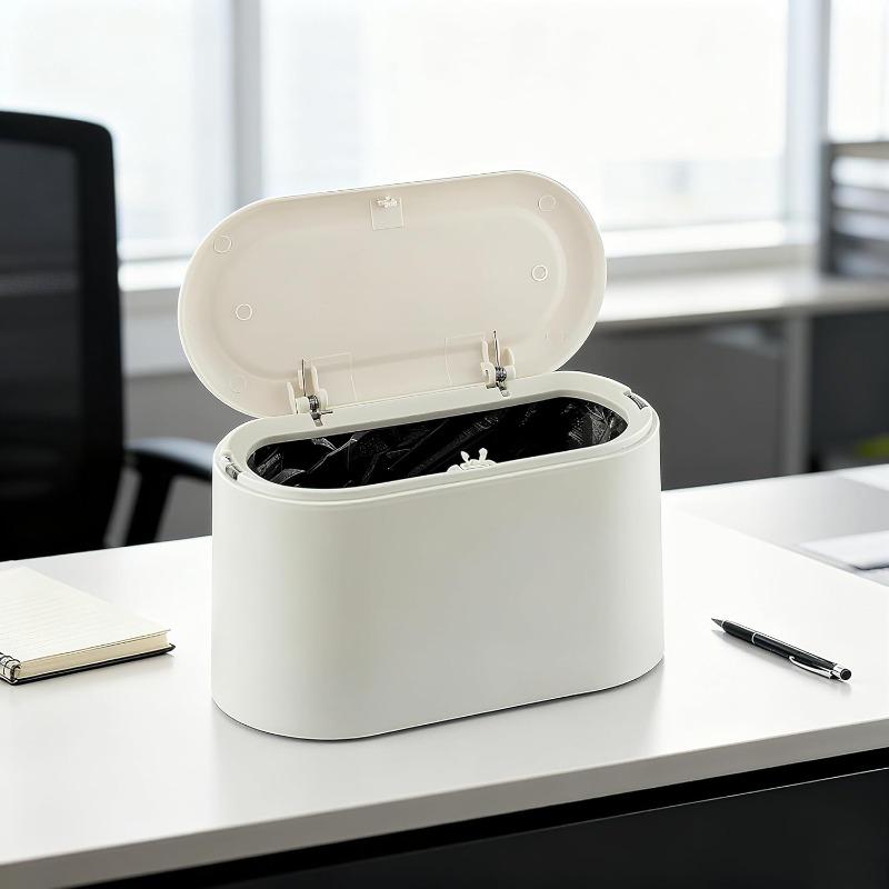 Compact Desktop Trash Can with Lid - Mini Plastic Waste Bin for Vanity/Bedside/Office, Space-Saving & Odor-Blocking
Compact Desktop Trash Can with Lid - Mini Plastic Waste Bin for Vanity/Bedside/Office, Space-Saving & Odor-Blocking