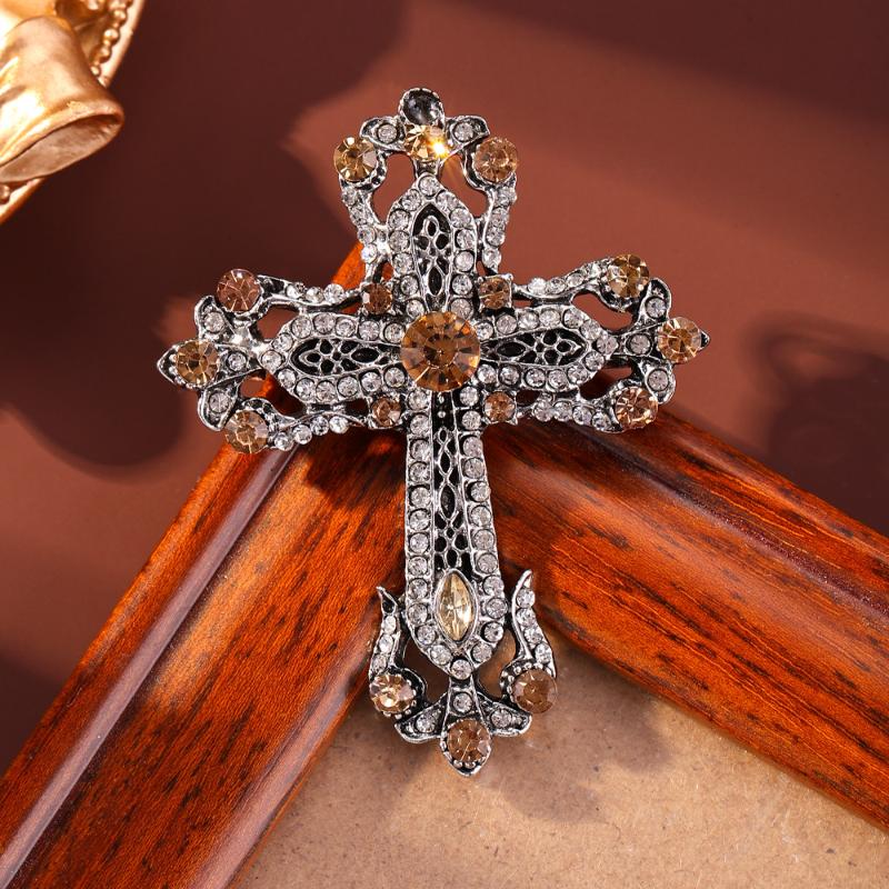 Retro Studded Rhinestone Cross Brooches For Women Coat Jewelry Accessories Gifts 1pc
Retro Studded Rhinestone Cross Brooches For Women Coat Jewelry Accessories Gifts 1pc
