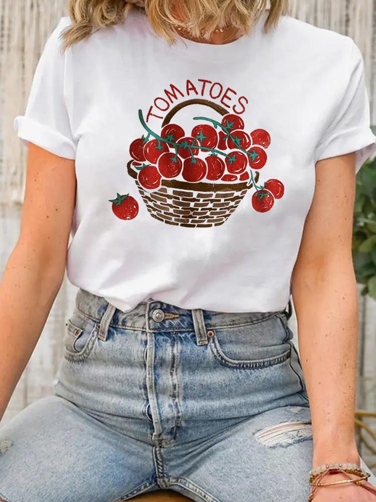 2025 Tomato Basket Cute Printed T-shirt Short Sleeved Round Neck Summer Pure Casual Top Women s Fashionable Clothing 6XL
2025 Tomato Basket Cute Printed T-shirt Short Sleeved Round Neck Summer Pure Casual Top Women s Fashionable Clothing 6XL