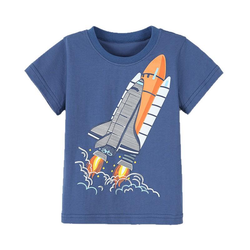 New summer collection: boys’ short-sleeved T-shirt with stylish rocket print – children’s round-neck top 90cm(2-3Y) королевский синий
New summer collection: boys’ short-sleeved T-shirt with stylish rocket print – children’s round-neck top 90cm(2-3Y) королевский синий