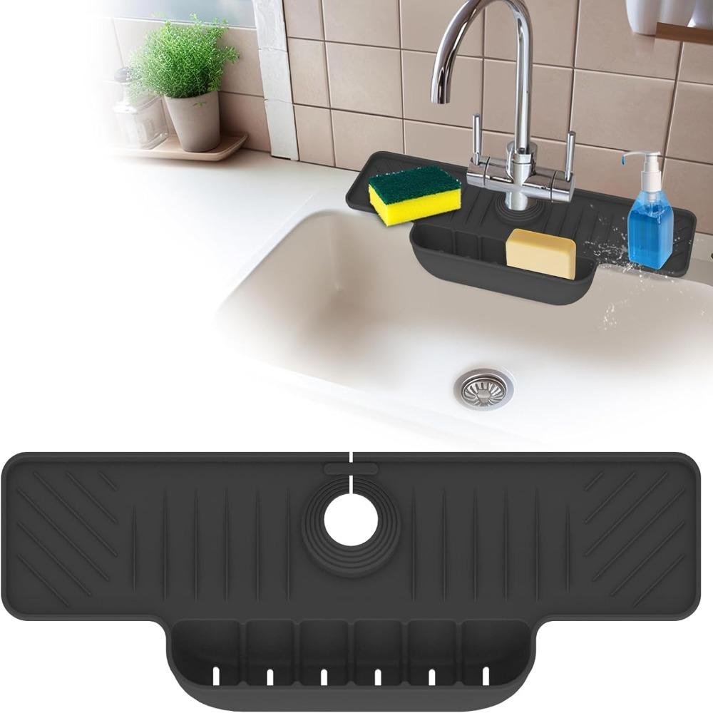 with Sponge Holder Kitchen Faucet Mat Silicone Sink Sponge Holder Sink Splash Guard Pad Bathroom зелений
with Sponge Holder Kitchen Faucet Mat Silicone Sink Sponge Holder Sink Splash Guard Pad Bathroom зелений