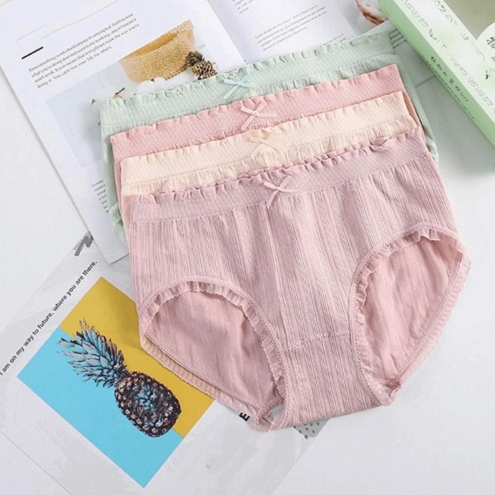 4Pcs Mid Waist Seamless Briefs Thin Underwear for Women Soft Lace Bowknot Panties Gifts 4Pcs
4Pcs Mid Waist Seamless Briefs Thin Underwear for Women Soft Lace Bowknot Panties Gifts 4Pcs