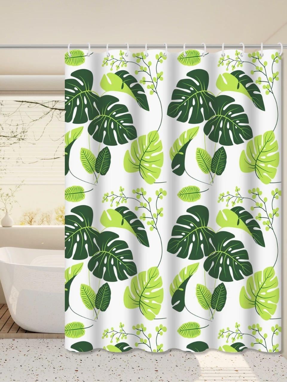 Fresh and Natural Style Turtle Leaf Bathroom Partition Curtain, Bathroom Hanging Curtain, Dry and Wet Separation Curtain 120*180cm
Fresh and Natural Style Turtle Leaf Bathroom Partition Curtain, Bathroom Hanging Curtain, Dry and Wet Separation Curtain 120*180cm