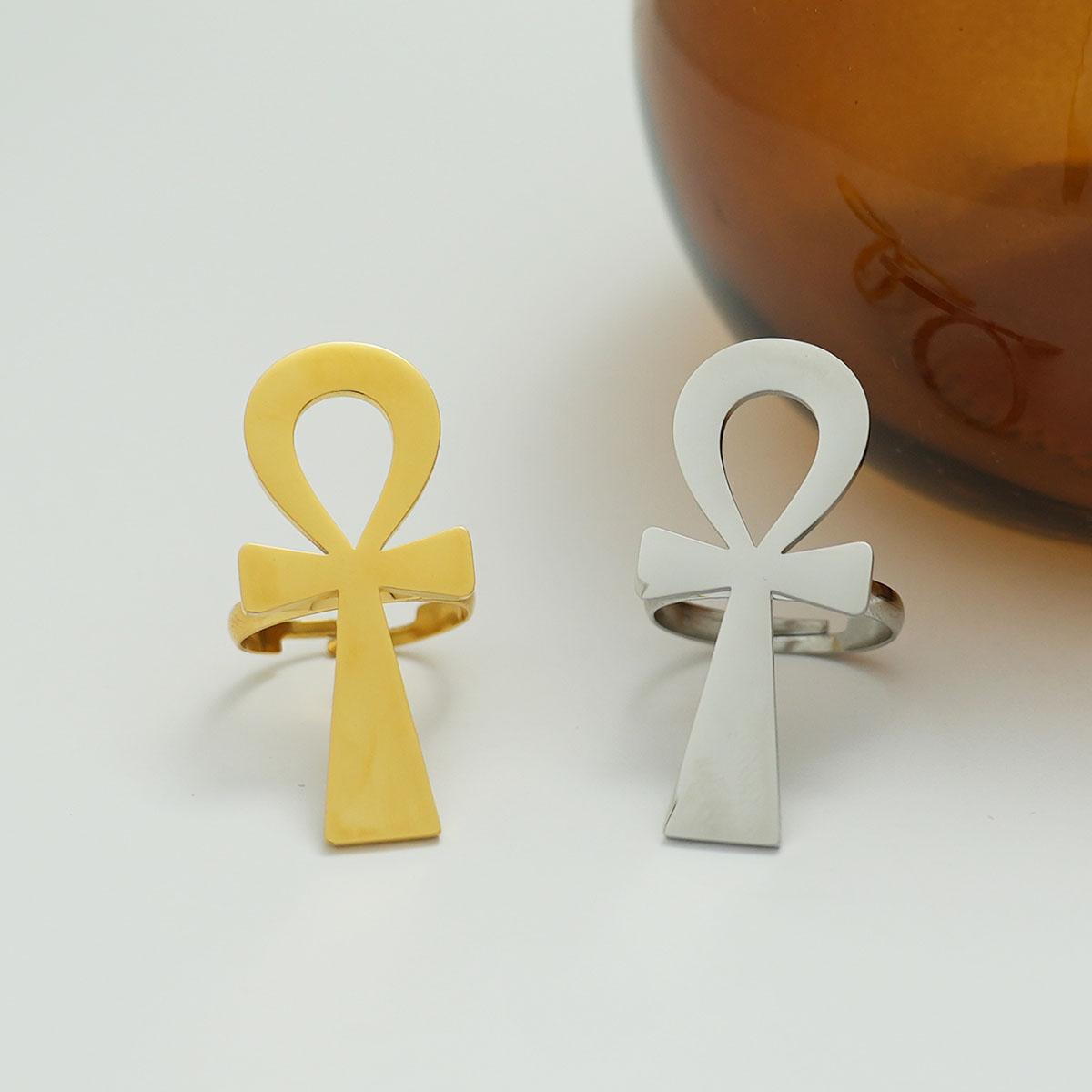 Fashion African Egyptian Cross Stainless Steel Ring Fashion Personalized Fashion Ring Party Zircon Gift 18 Gold Plated resizable
Fashion African Egyptian Cross Stainless Steel Ring Fashion Personalized Fashion Ring Party Zircon Gift 18 Gold Plated resizable
