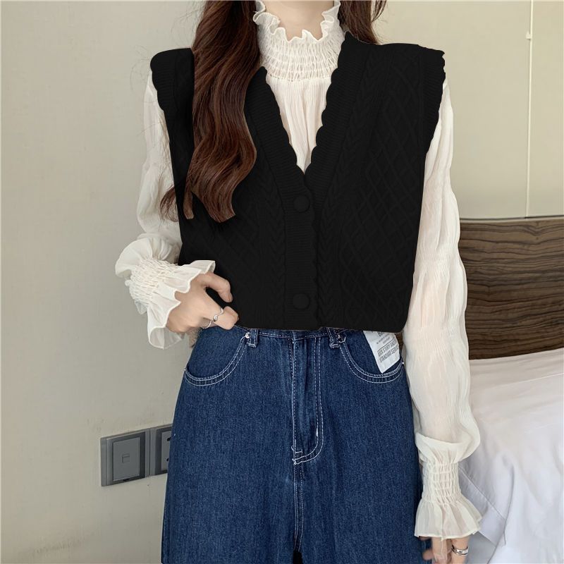 Женский милый вязаный жилет-кардиган с ромбовидным узором, однотонный кружевной жилет-кардиган для верхней одежды 2XL
Женский милый вязаный жилет-кардиган с ромбовидным узором, однотонный кружевной жилет-кардиган для верхней одежды 2XL