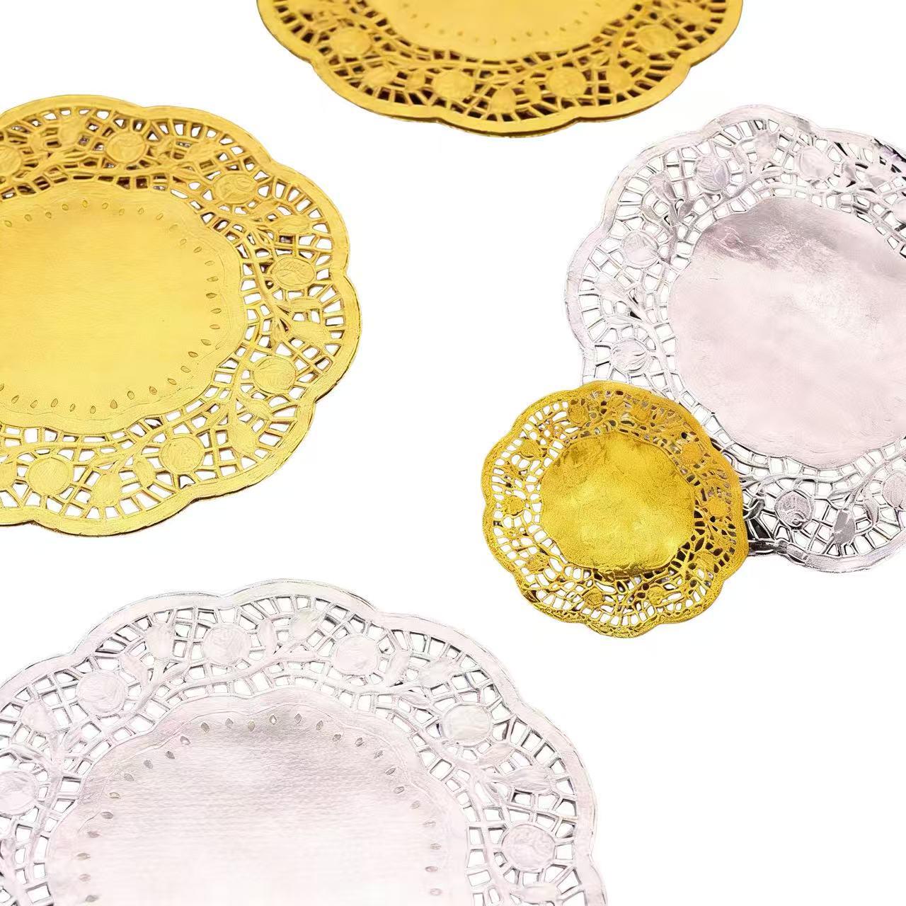 Premium Cake & Pastry Gold/Silver Flower Oil-Absorbing Disposable Baking Mat Paper 7.5 inch (19cm) 100 pcs/bag, 20 bags/box
Premium Cake & Pastry Gold/Silver Flower Oil-Absorbing Disposable Baking Mat Paper 7.5 inch (19cm) 100 pcs/bag, 20 bags/box