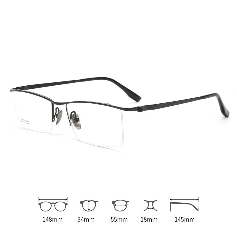 Professional Pure Titanium Semi-Rimless Men s Glasses Frame Ultralight Business Prescription Eyewear for Executive Office Work
Professional Pure Titanium Semi-Rimless Men s Glasses Frame Ultralight Business Prescription Eyewear for Executive Office Work