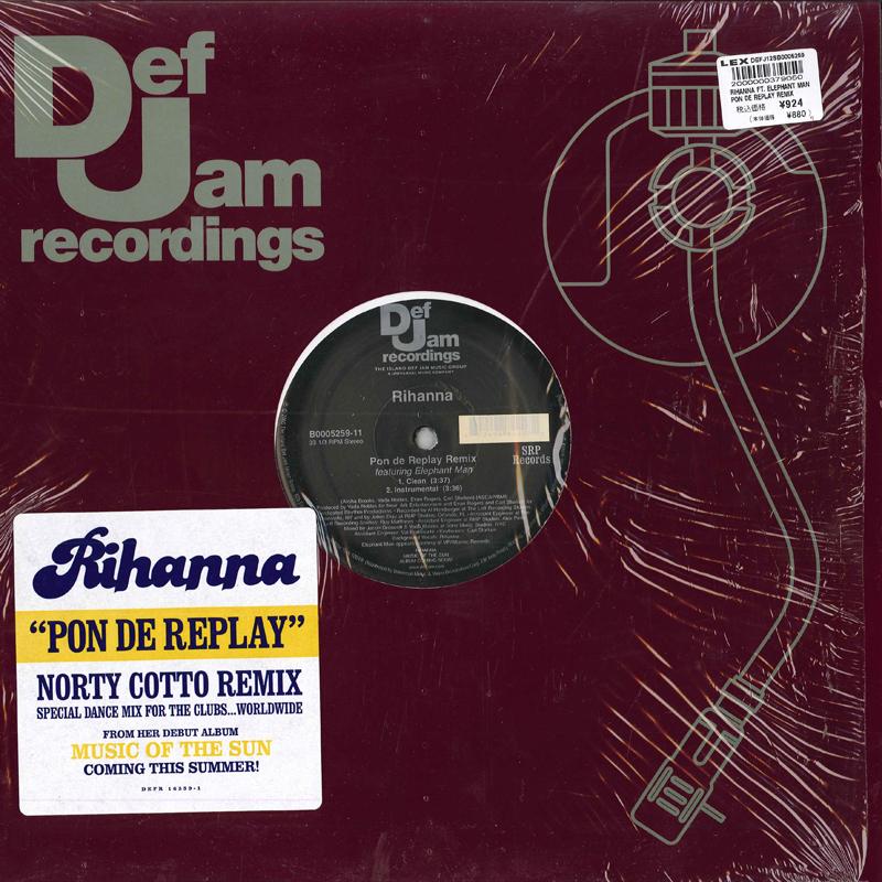 12inch Record RIHANNA - Pon De Replay (Remix) B000525911 DEF JAM 2005 US Rap & Hip-Hop/R&B Used
12inch Record RIHANNA - Pon De Replay (Remix) B000525911 DEF JAM 2005 US Rap & Hip-Hop/R&B Used
