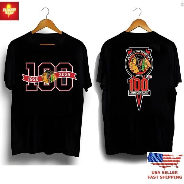 Chicago 1Blackhawk 100th Anniversary 2 Sided TShirt Unisex S-5XL Unisex T-Shirt XXXXL
Chicago 1Blackhawk 100th Anniversary 2 Sided TShirt Unisex S-5XL Unisex T-Shirt XXXXL