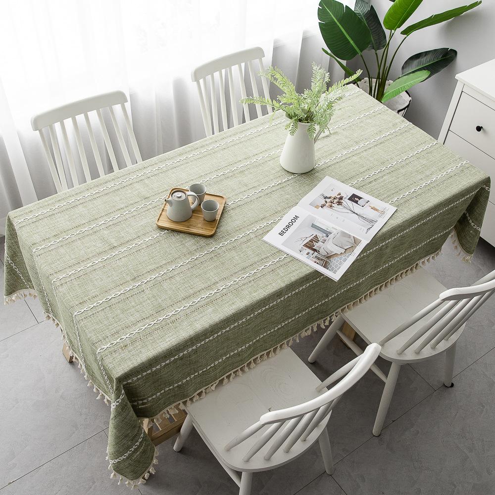 Simple Striped Embroidery Tablecloth Cotton Linen Hollow Out with Tassel Pendant Desk Pad All Seasons Universal Restaurant Decor tablecloth 60x60cm
Simple Striped Embroidery Tablecloth Cotton Linen Hollow Out with Tassel Pendant Desk Pad All Seasons Universal Restaurant Decor tablecloth 60x60cm