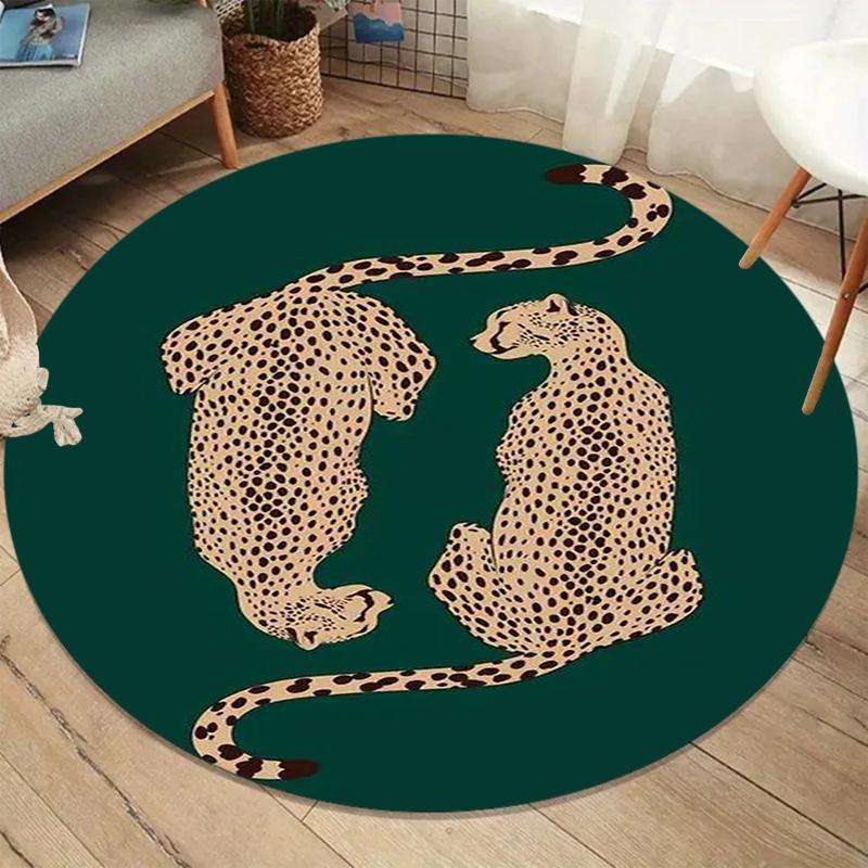 Leopard Print Round Carpet Brown Double Cheetah Pattern Rug for Living Room Bedroom Non Slip Floor Mat Exotic Safari Home Decor 80cm x 80cm
Leopard Print Round Carpet Brown Double Cheetah Pattern Rug for Living Room Bedroom Non Slip Floor Mat Exotic Safari Home Decor 80cm x 80cm