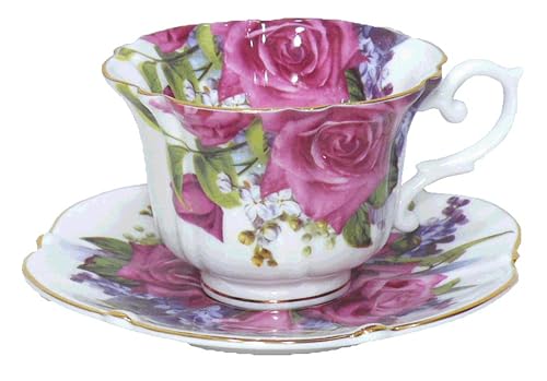 Royal Arden Bone China Cup & Saucer, 240ml, Rose Pattern, Purple, 37099
Royal Arden Bone China Cup & Saucer, 240ml, Rose Pattern, Purple, 37099