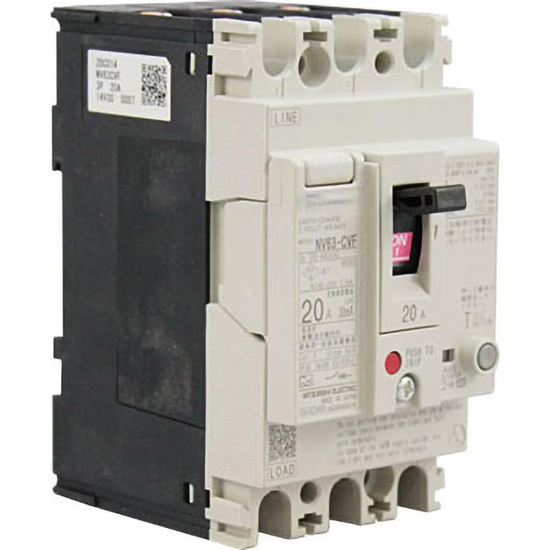 Mitsubishi NV63-CVF 3-Pole Earth Leakage Circuit Breaker, 20A, 30MA, AL-1LS (Alarm Switch), SLT (Vertical Lead Wire Terminal Block), AC100-440 NN
Mitsubishi NV63-CVF 3-Pole Earth Leakage Circuit Breaker, 20A, 30MA, AL-1LS (Alarm Switch), SLT (Vertical Lead Wire Terminal Block), AC100-440 NN