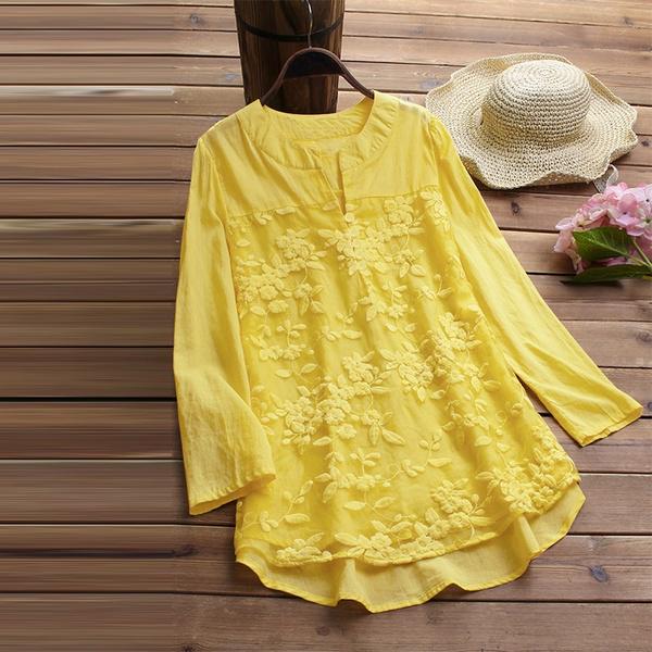 Женская кружевная футболка с v-образным вырезом и цветочным принтом, блузка, осенняя туника L жёлтый
Женская кружевная футболка с v-образным вырезом и цветочным принтом, блузка, осенняя туника L жёлтый