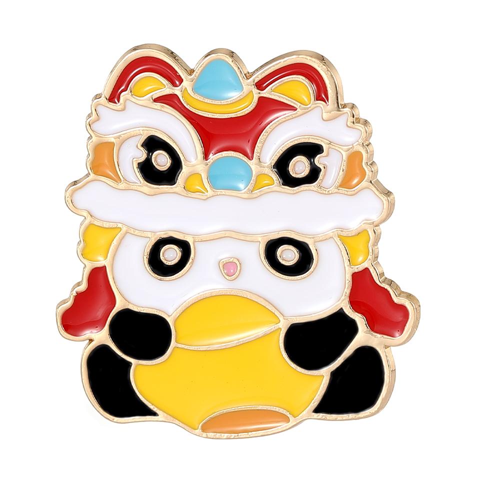 Cartoon Panda Lion Dance Enamel Brooches Cute Animal Pins Joyful Chinese New Year Badge
Cartoon Panda Lion Dance Enamel Brooches Cute Animal Pins Joyful Chinese New Year Badge