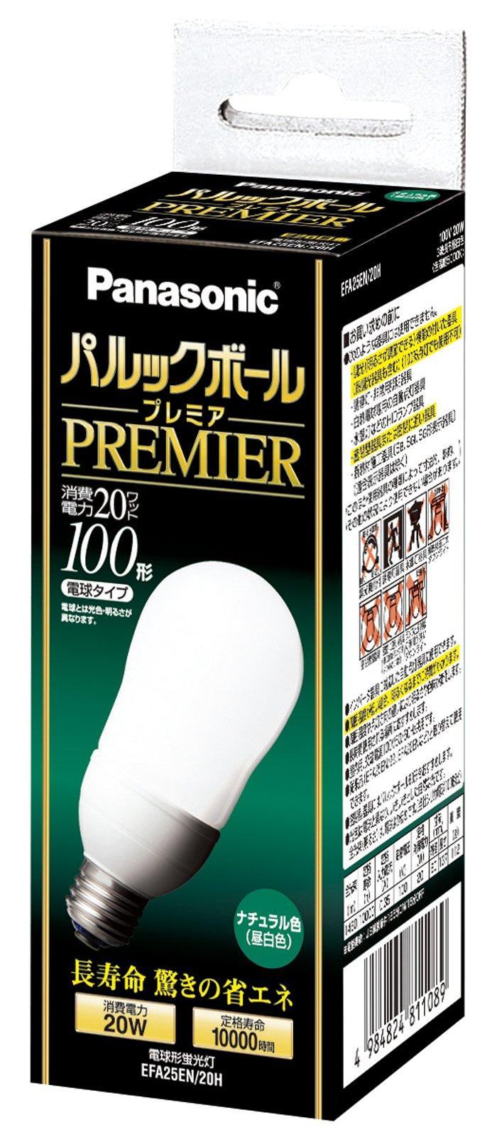 Panasonic Palook Ball Premier A25 Type Natural Color Light Bulb 100 Type Base Diameter 26mm 1460 lm EFA25EN20H
Panasonic Palook Ball Premier A25 Type Natural Color Light Bulb 100 Type Base Diameter 26mm 1460 lm EFA25EN20H