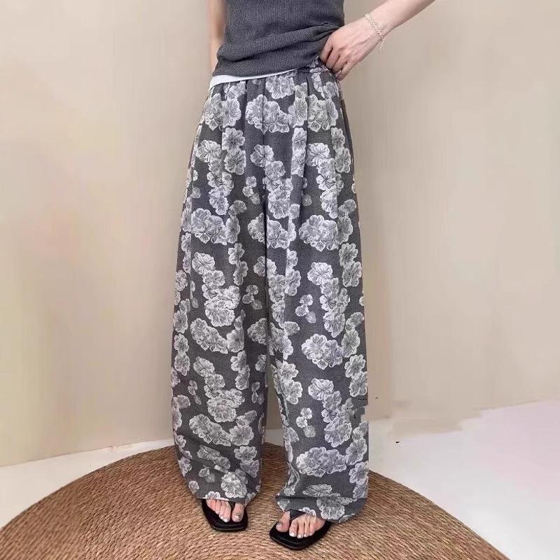 Women s Summer Cotton Linen Floral Wide-Leg Pants - Elastic Waist, Loose Fit, Casual Slimming Style Medium
Women s Summer Cotton Linen Floral Wide-Leg Pants - Elastic Waist, Loose Fit, Casual Slimming Style Medium