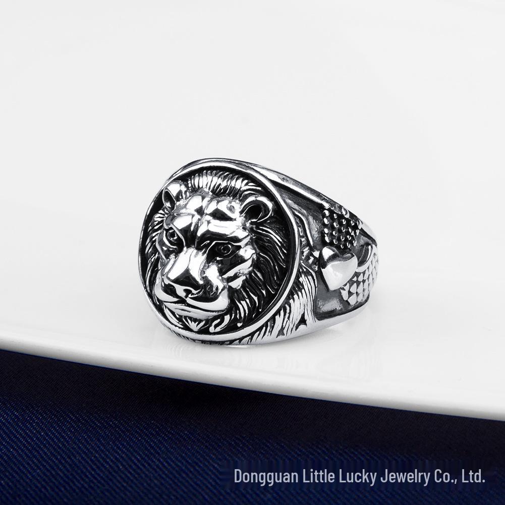 Jade Angel Vintage S925 Silver Lion Ring - Men s Punk Style, European & American Design Size 19
Jade Angel Vintage S925 Silver Lion Ring - Men s Punk Style, European & American Design Size 19