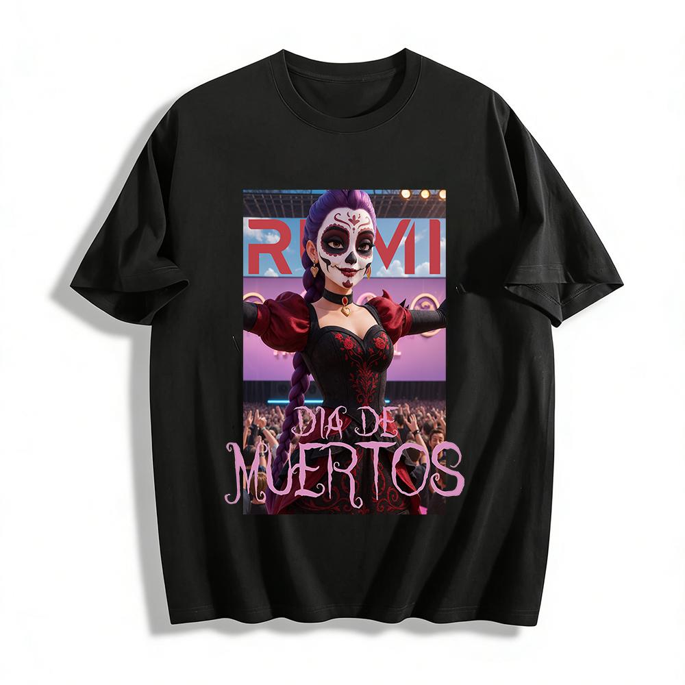 Day of the Dead Rumi Stage Print Top Mexican Culture Skull Style Festival Casual T-Shirt Pure cotton T-shirt XXS
Day of the Dead Rumi Stage Print Top Mexican Culture Skull Style Festival Casual T-Shirt Pure cotton T-shirt XXS