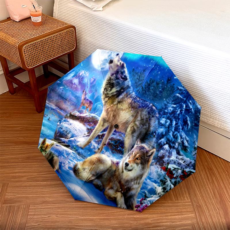 1PC wolf theme Umbrella Portable Folding Umbrella Iron Frame Hole Bone Structure Outdoor Home Umbrella A17
1PC wolf theme Umbrella Portable Folding Umbrella Iron Frame Hole Bone Structure Outdoor Home Umbrella A17