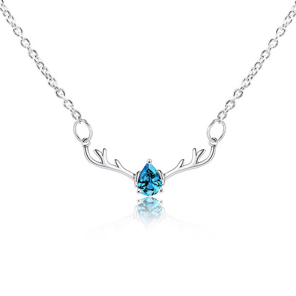 Fashion Plated Rhinestone Antlers Pendant Women Necklace Girl Vintage Alloy Chain Bride Wedding Jewelry синій
Fashion Plated Rhinestone Antlers Pendant Women Necklace Girl Vintage Alloy Chain Bride Wedding Jewelry синій