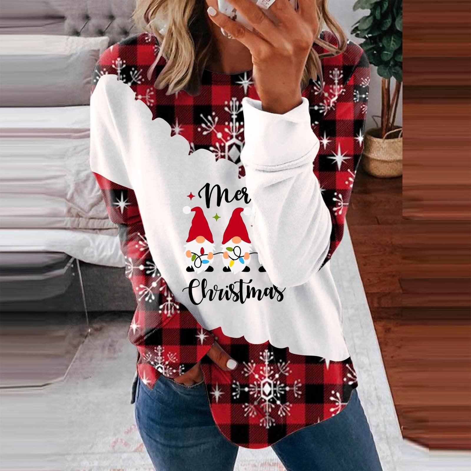 Women s Fashion Casual Christmas Positioning Print Split Round Neck Long Sleeved Top S зелений
Women s Fashion Casual Christmas Positioning Print Split Round Neck Long Sleeved Top S зелений