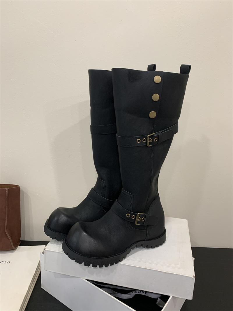 Small inner height-increasing boots Women s polished high boots Thick-soled retro western slim knight boots Two wear boots 39
Small inner height-increasing boots Women s polished high boots Thick-soled retro western slim knight boots Two wear boots 39