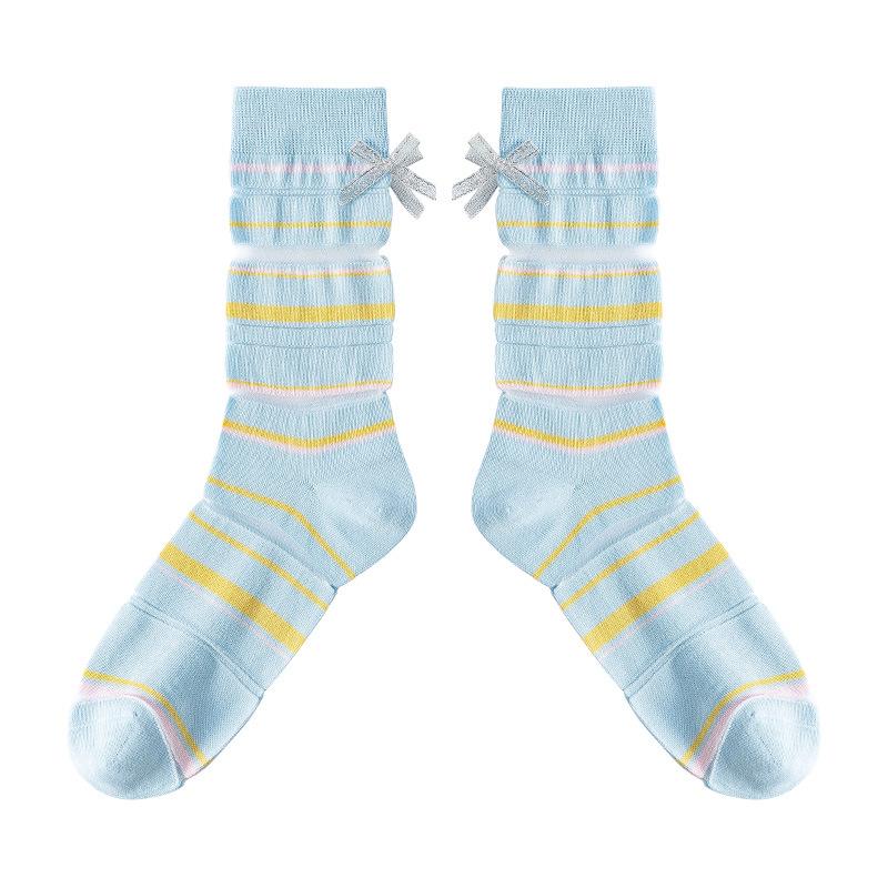 Spring and Summer Children s Thin Style Striped Glass Fiber Mid-Calf Socks, Fresh Butterfly Knot Cotton Socks, Short Socks 1 pair синий
Spring and Summer Children s Thin Style Striped Glass Fiber Mid-Calf Socks, Fresh Butterfly Knot Cotton Socks, Short Socks 1 pair синий
