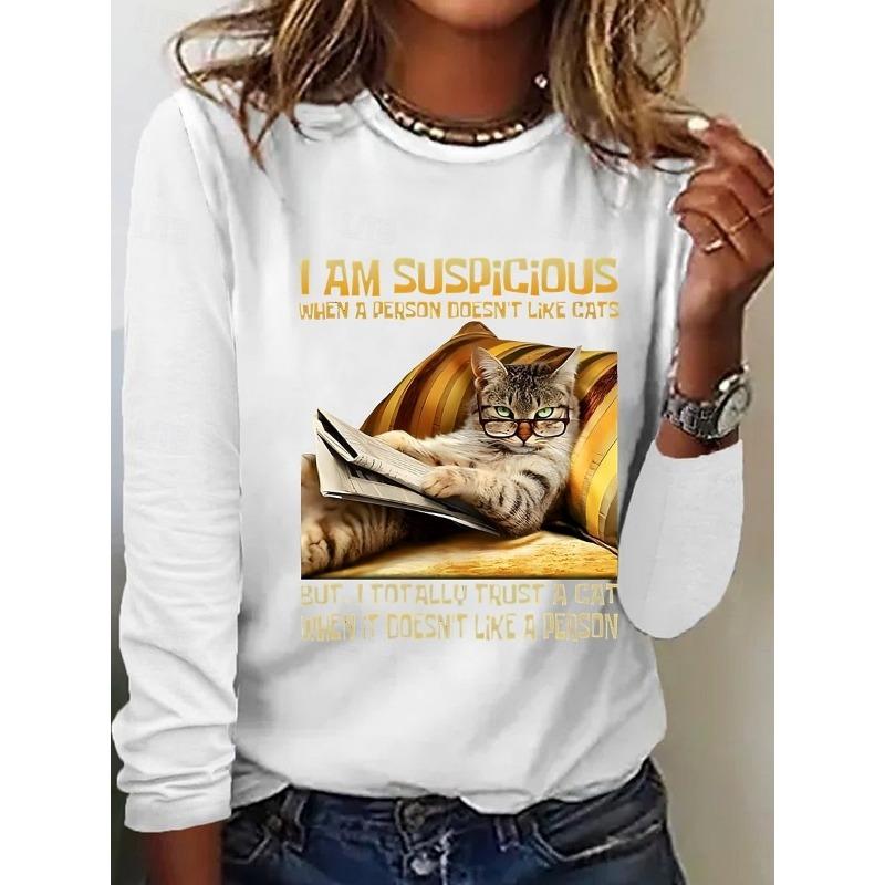 Women s T Shirt Print Floral Graphic Cat Fashion Stylish Long Sleeve Crew Neck Round Neck Regular Tops 5XL
Women s T Shirt Print Floral Graphic Cat Fashion Stylish Long Sleeve Crew Neck Round Neck Regular Tops 5XL
