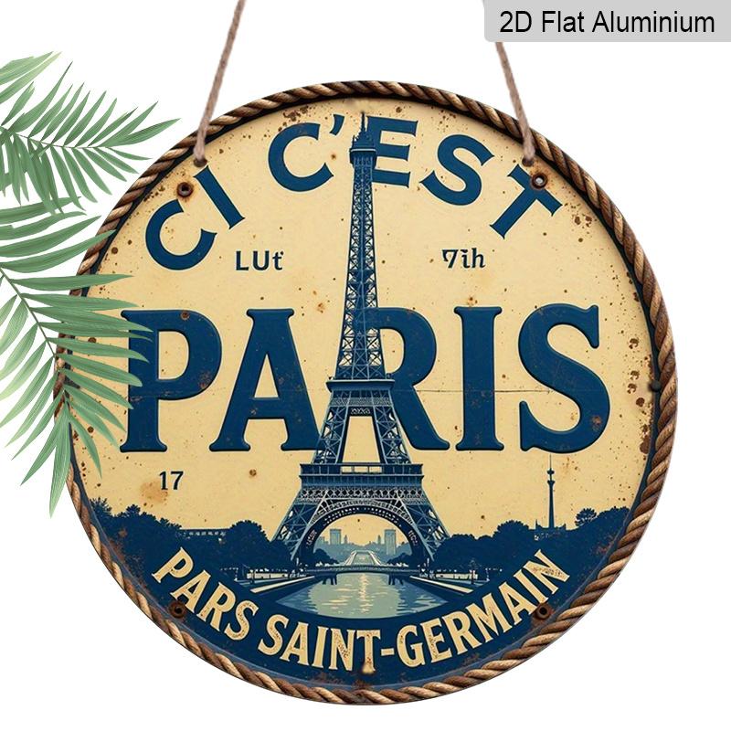 2D Flat, 1pc Vintage-Inspired Paris Eiffel Tower Art - Rustic Round Aluminum Sign with Inspirational Quote, Perfect for Living Room, Bedroom, or 7.87*7.87 inchs
2D Flat, 1pc Vintage-Inspired Paris Eiffel Tower Art - Rustic Round Aluminum Sign with Inspirational Quote, Perfect for Living Room, Bedroom, or 7.87*7.87 inchs