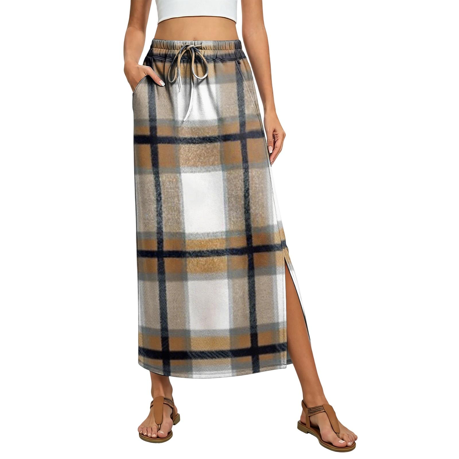 Ladies plaid elastic waistband drawstring pocket skirt XL білий
Ladies plaid elastic waistband drawstring pocket skirt XL білий