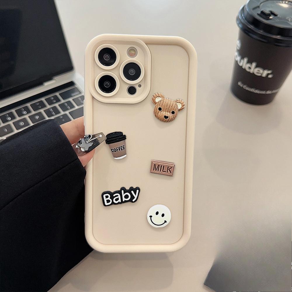 Жидкий силикон, подходящий для Apple 16, чехол для мобильного телефона для женщин, чехол для iPhone 14, трехмерная кофейная кукла, медведь, 13, ProMax, мягкий чехол iPhone13
Жидкий силикон, подходящий для Apple 16, чехол для мобильного телефона для женщин, чехол для iPhone 14, трехмерная кофейная кукла, медведь, 13, ProMax, мягкий чехол iPhone13