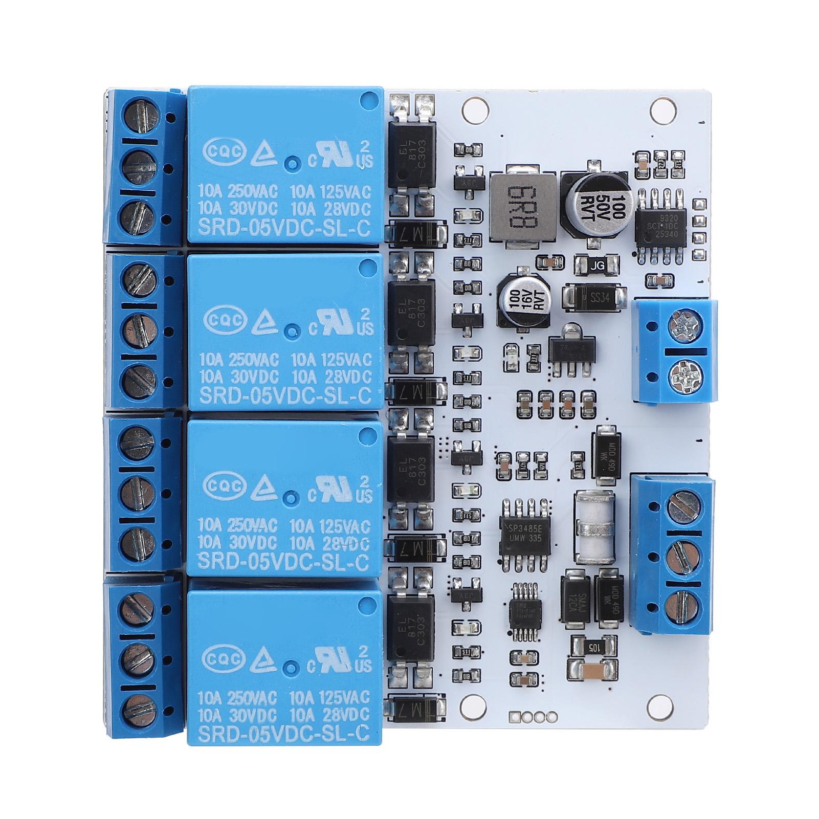 Relay Module 9600bps Automatic Adjustment Switching Circuit 4 Channel Relay Module Board with Optoco
Relay Module 9600bps Automatic Adjustment Switching Circuit 4 Channel Relay Module Board with Optoco