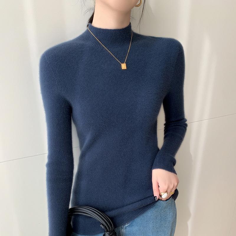 Новый женский кашемировый трикотажный свитер облегающего кроя с полувысоким воротником для осени и зимы L
Новый женский кашемировый трикотажный свитер облегающего кроя с полувысоким воротником для осени и зимы L