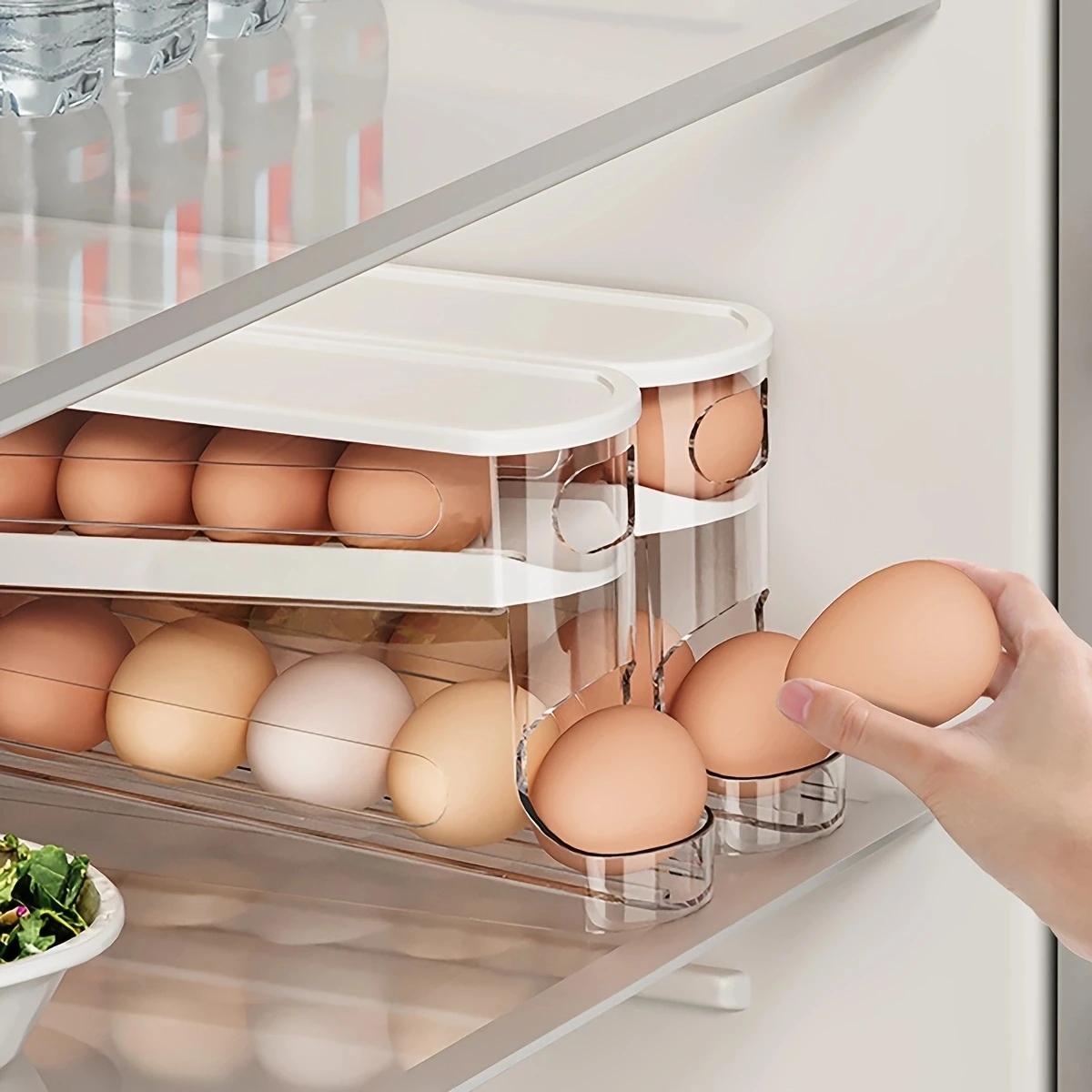 1pc/2pcs - Space-Saving Rolling Egg Storage Box for Refrigerator Side Door - Durable, Essential Kitchen Accessory
1pc/2pcs - Space-Saving Rolling Egg Storage Box for Refrigerator Side Door - Durable, Essential Kitchen Accessory