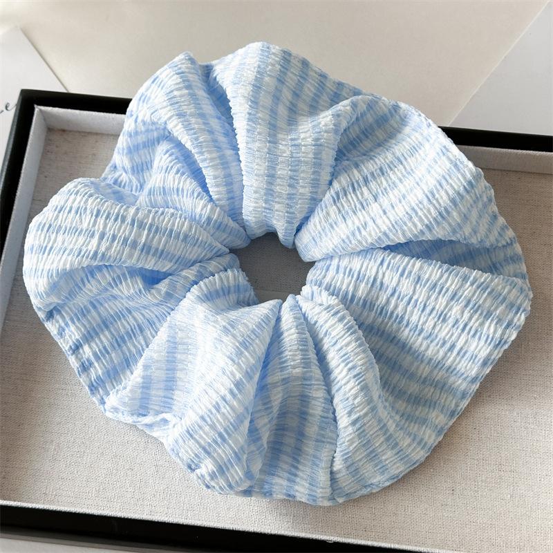 Exclusive Design - Sophisticated Large-sized Hollowed-out Pigtails Hairband with Pleated Edges and Fashionable Large Loops Light blue stripes
Exclusive Design - Sophisticated Large-sized Hollowed-out Pigtails Hairband with Pleated Edges and Fashionable Large Loops Light blue stripes
